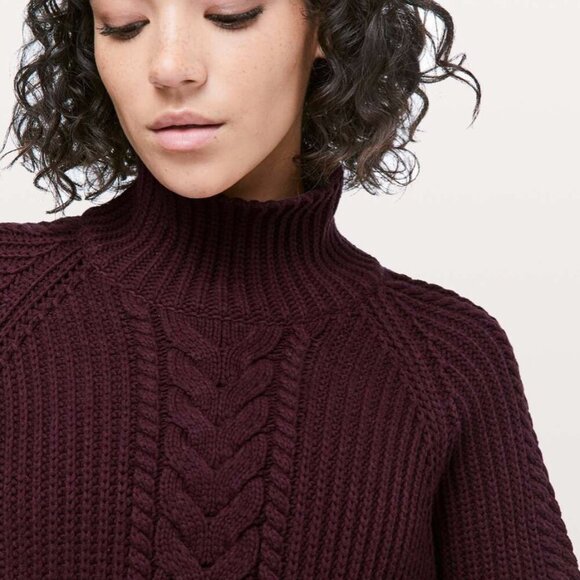Lululemon - sz 10,12 Lrg - Bring the Cozy Turtleneck in Dark Adobe - Picture 8 of 11
